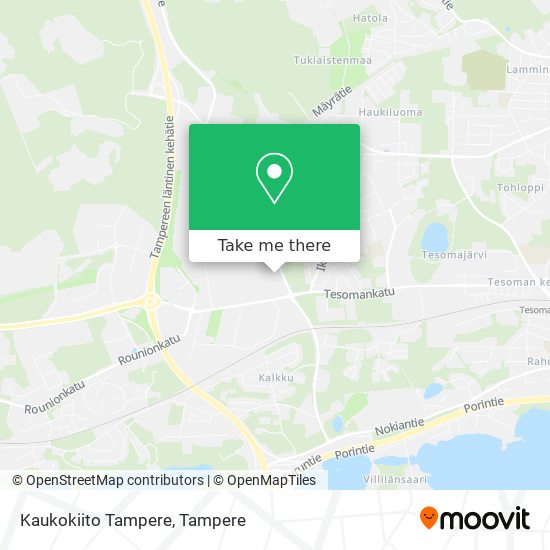 Kaukokiito Tampere map