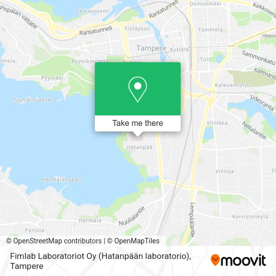 Fimlab Laboratoriot Oy (Hatanpään laboratorio) map