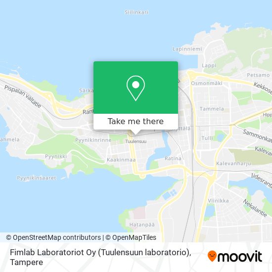 How to get to Fimlab Laboratoriot Oy (Tuulensuun laboratorio) in Tampere by  Bus or Light Rail?