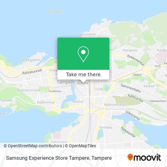 Samsung Experience Store Tampere map