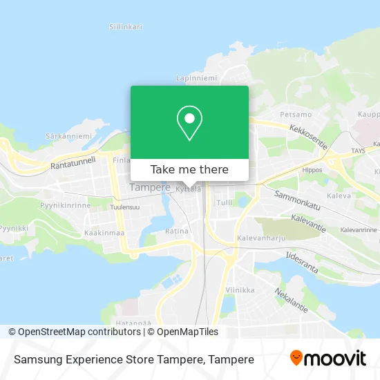 Samsung Experience Store Tampere map