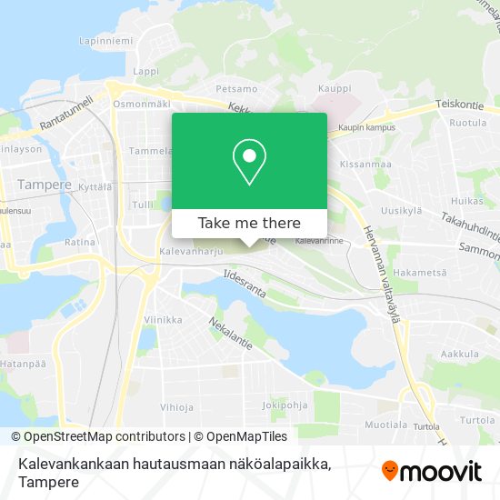 Kalevankankaan hautausmaan näköalapaikka map