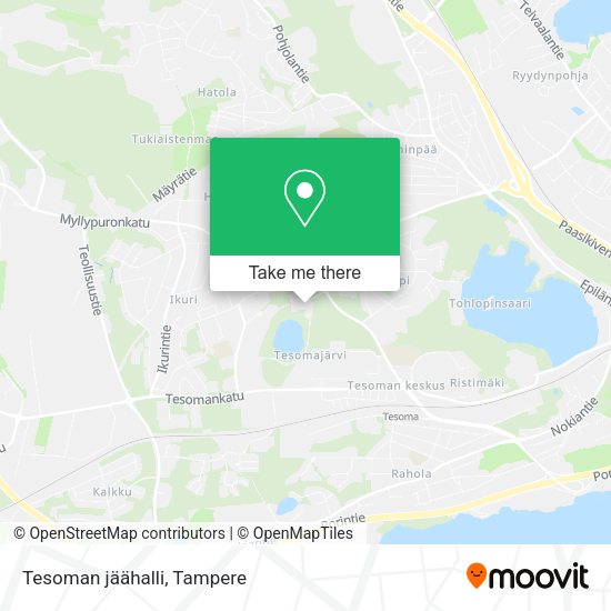 Tesoman jäähalli map