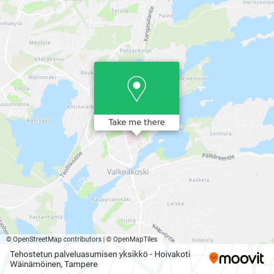 Tehostetun palveluasumisen yksikkö - Hoivakoti Wäinämöinen map