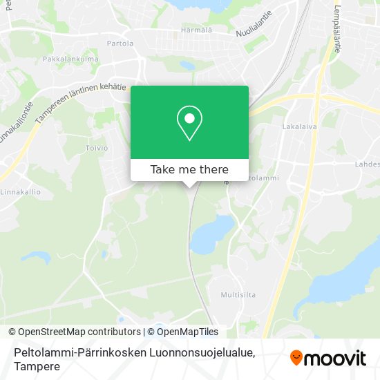 Peltolammi-Pärrinkosken Luonnonsuojelualue map