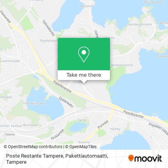 Poste Restante Tampere, Pakettiautomaatti map