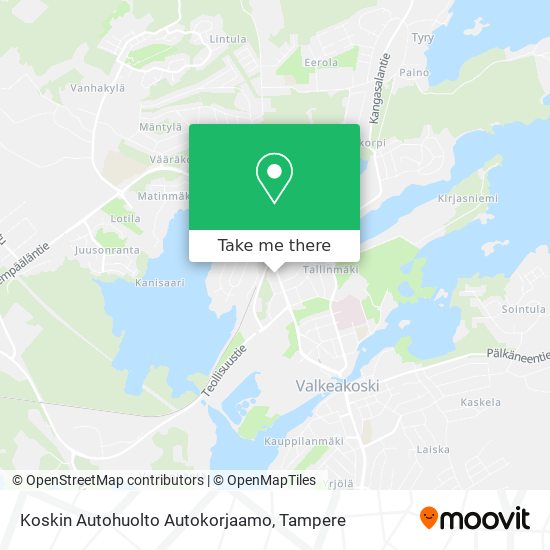 Koskin Autohuolto Autokorjaamo map