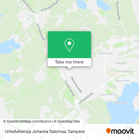 Urheiluhieroja Johanna Salomaa map