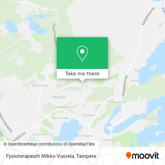 Fysioterapeutti Mikko Vuorela map