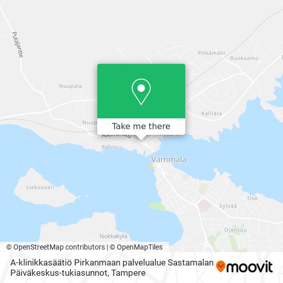 A-klinikkasäätiö Pirkanmaan palvelualue Sastamalan Päiväkeskus-tukiasunnot map