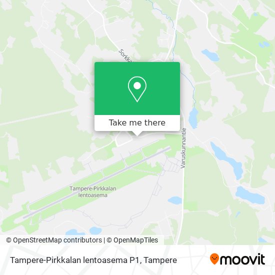 Tampere-Pirkkalan lentoasema P1 map