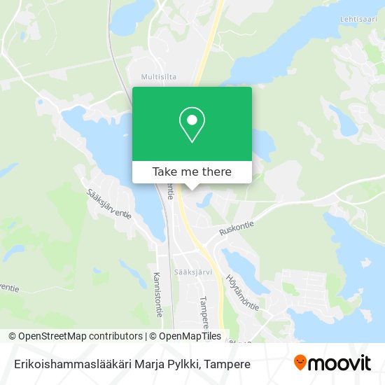 Erikoishammaslääkäri Marja Pylkki map