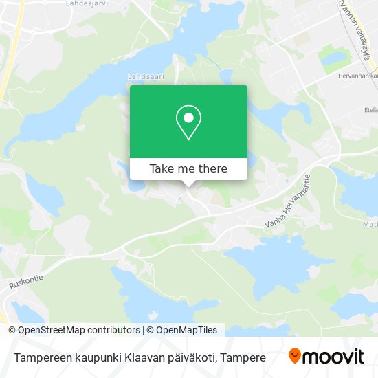 Tampereen kaupunki Klaavan päiväkoti map