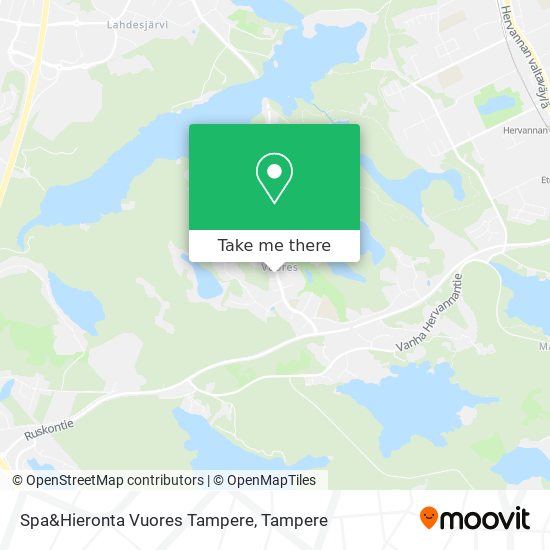 Spa&Hieronta Vuores Tampere map
