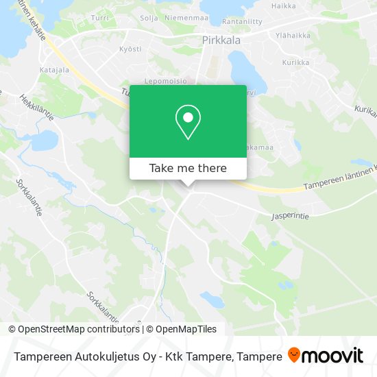 Tampereen Autokuljetus Oy - Ktk Tampere map