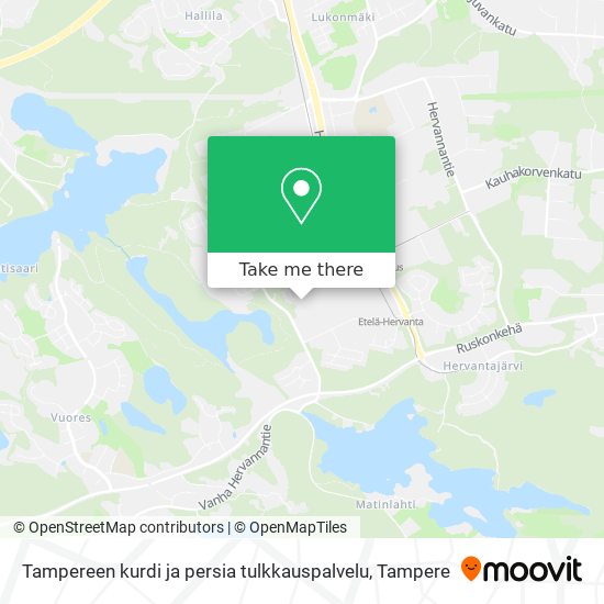 Tampereen kurdi ja persia tulkkauspalvelu map