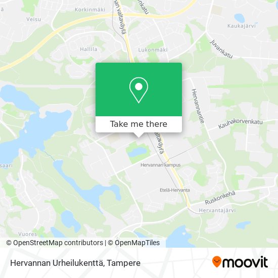 Hervannan Urheilukenttä map