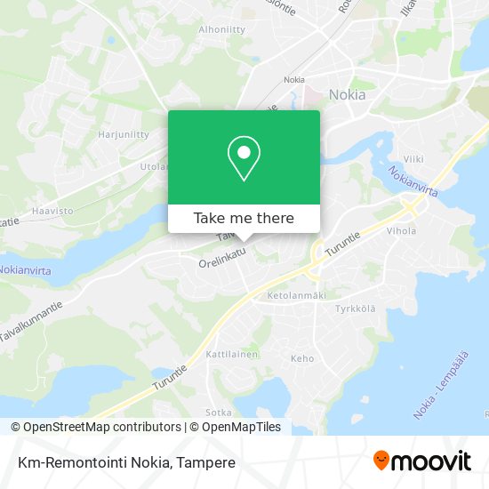 Km-Remontointi Nokia map
