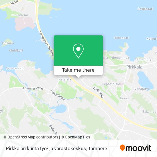 Pirkkalan kunta työ- ja varastokeskus map