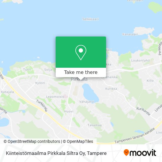 Kiinteistömaailma Pirkkala Siltra Oy map