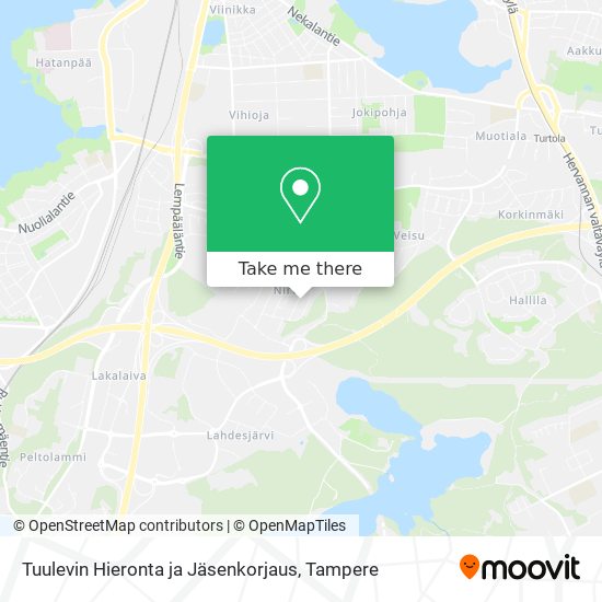 How to get to Tuulevin Hieronta ja Jäsenkorjaus in Tampere by Bus?