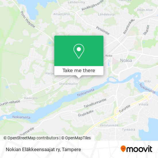 Nokian Eläkkeensaajat ry map