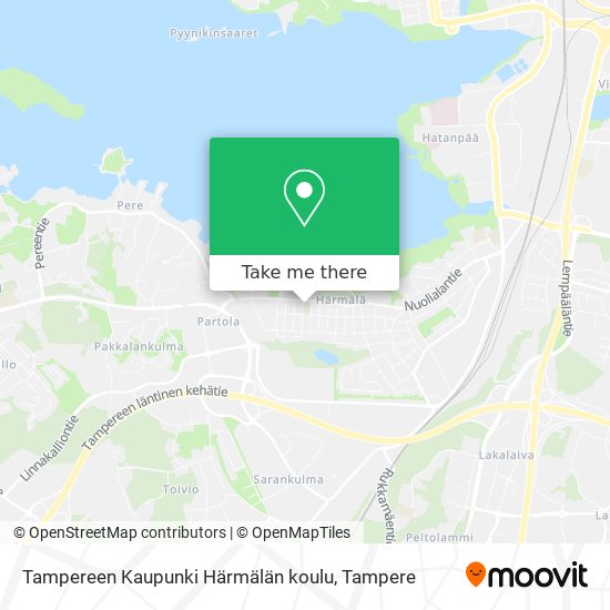 Tampereen Kaupunki Härmälän koulu map