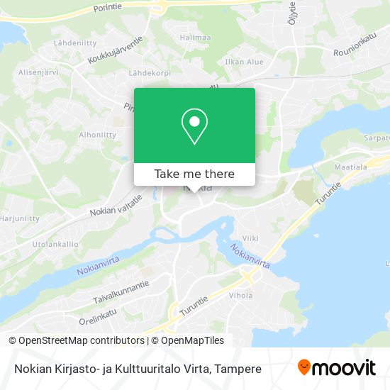 Nokian Kirjasto- ja Kulttuuritalo Virta map