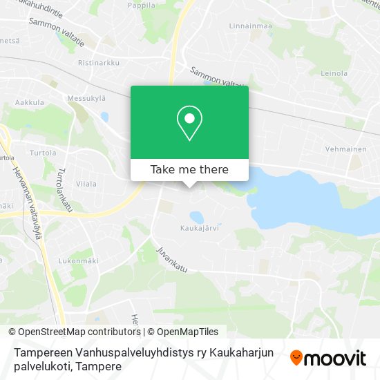 Tampereen Vanhuspalveluyhdistys ry Kaukaharjun palvelukoti map