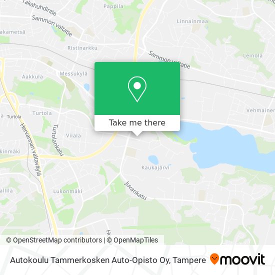 Autokoulu Tammerkosken Auto-Opisto Oy map