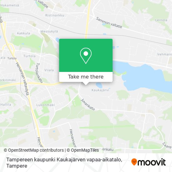 Tampereen kaupunki Kaukajärven vapaa-aikatalo map