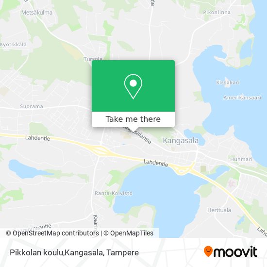 Pikkolan koulu,Kangasala map