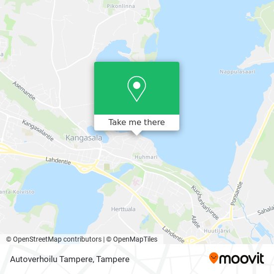 Autoverhoilu Tampere map