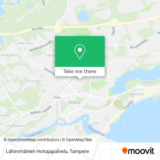 Lähimmäinen Hoitajapalvelu map