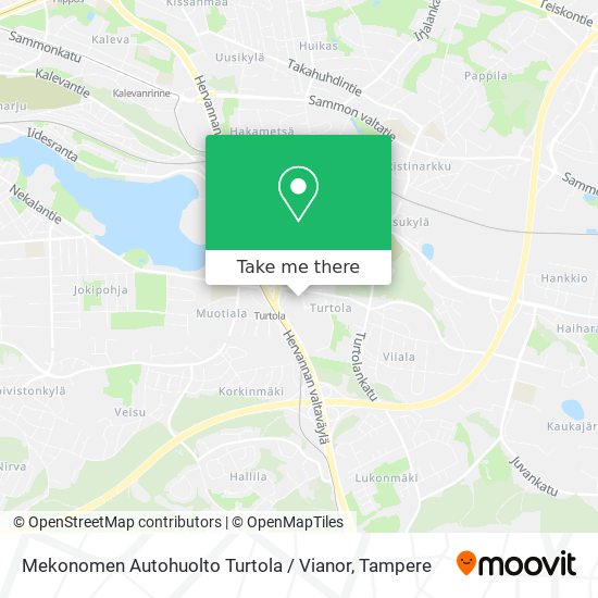 Mekonomen Autohuolto Turtola / Vianor map