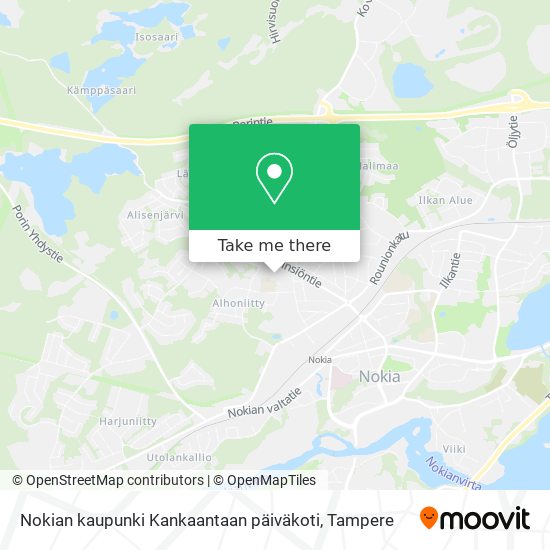 Nokian kaupunki Kankaantaan päiväkoti map