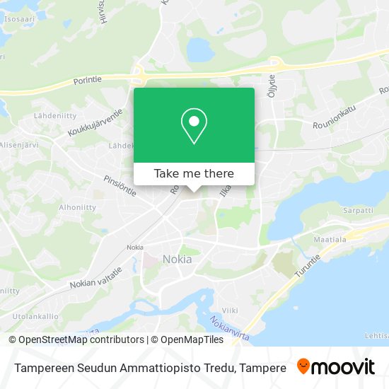 Tampereen Seudun Ammattiopisto Tredu map