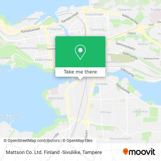 Mattson Co. Ltd. Finland -Sivuliike map