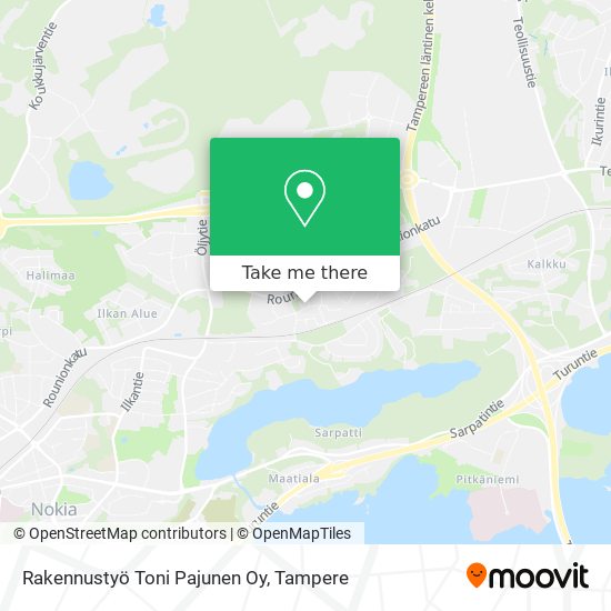 Rakennustyö Toni Pajunen Oy map