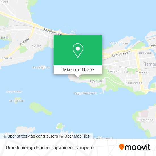 Urheiluhieroja Hannu Tapaninen map