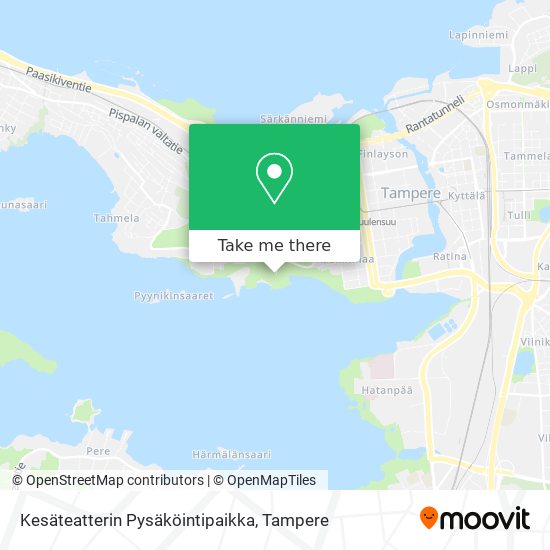 Kesäteatterin Pysäköintipaikka map