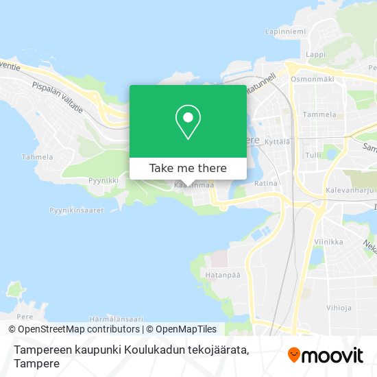 Tampereen kaupunki Koulukadun tekojäärata map