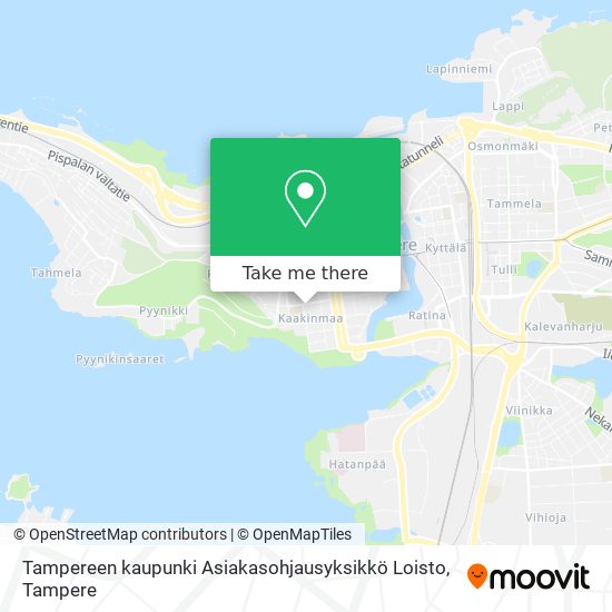 Tampereen kaupunki Asiakasohjausyksikkö Loisto map
