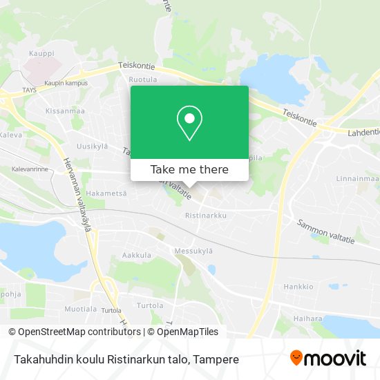 Takahuhdin koulu Ristinarkun talo map