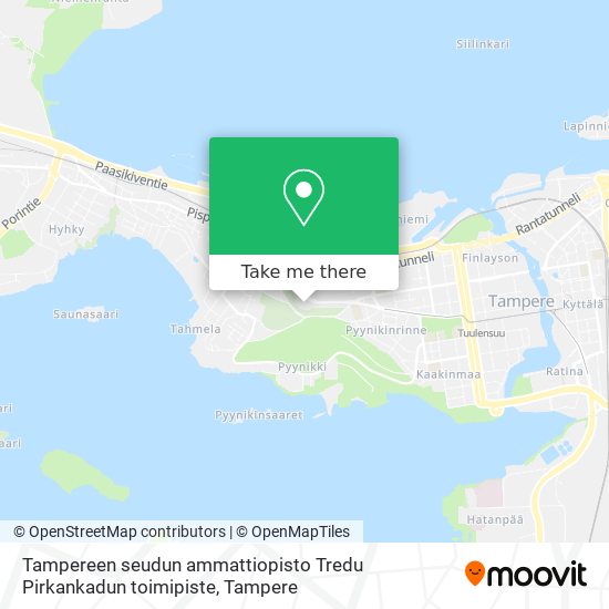 Tampereen seudun ammattiopisto Tredu Pirkankadun toimipiste map