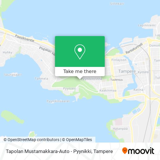 Tapolan Mustamakkara-Auto - Pyynikki map