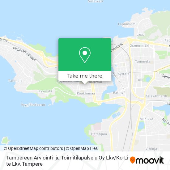 Tampereen Arviointi- ja Toimitilapalvelu Oy Lkv / Ko-Li-te Lkv map