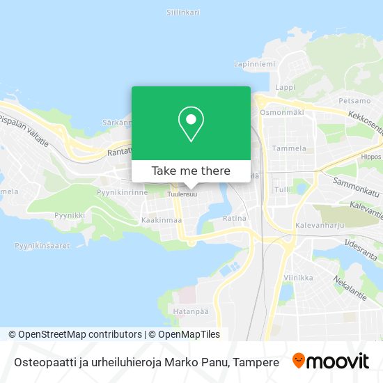 Osteopaatti ja urheiluhieroja Marko Panu map