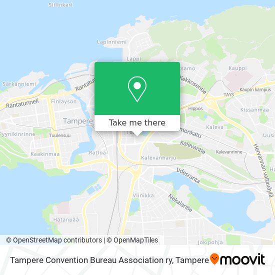 Tampere Convention Bureau Association ry map