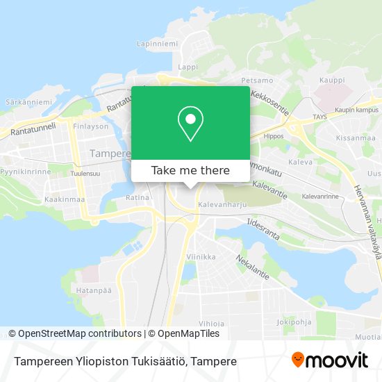 Tampereen Yliopiston Tukisäätiö map